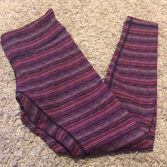 lululemon athletica Pants - Lululemon Size 12 Space Dye Twist Plum Leggings